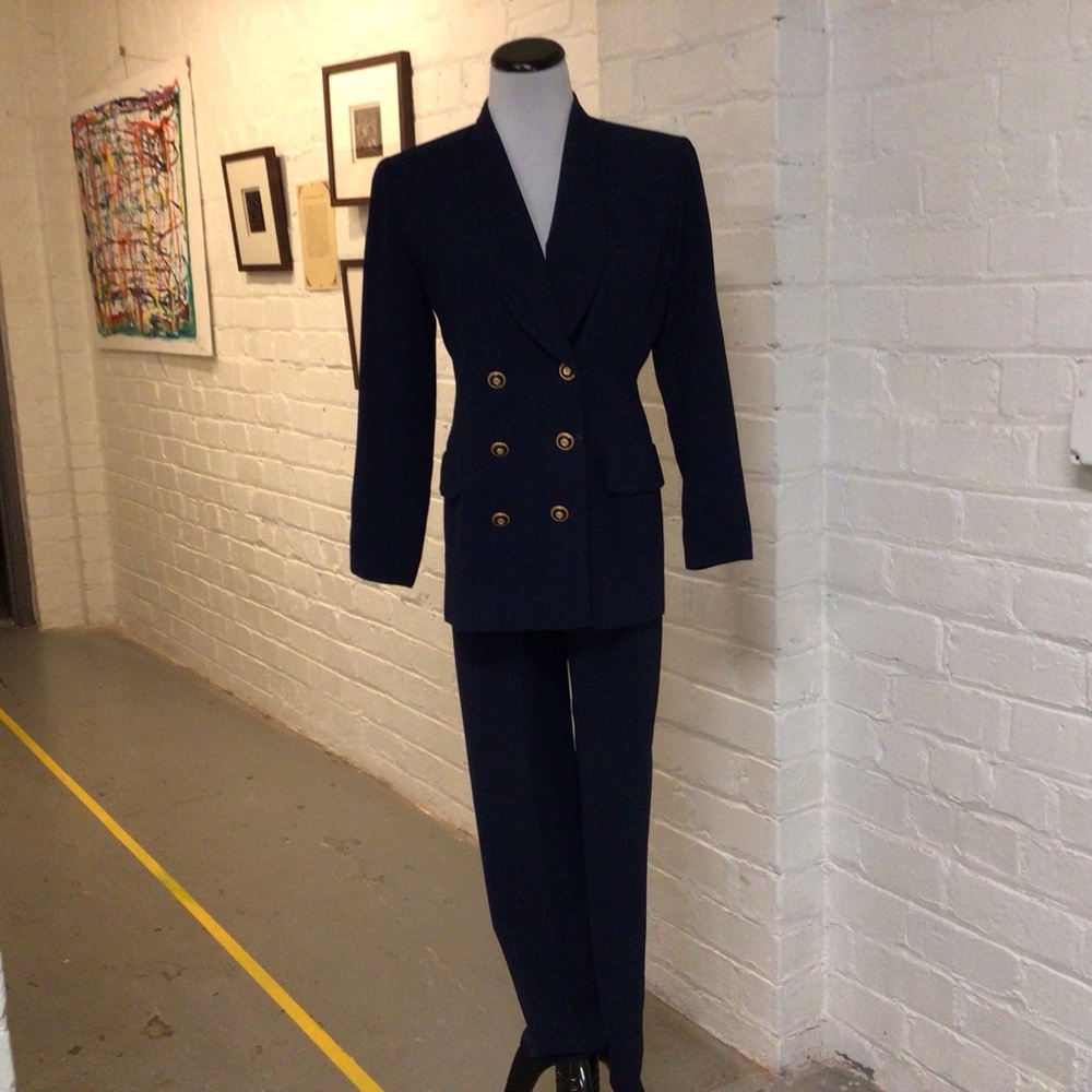 Women’s Navy Double-Breasted Suit